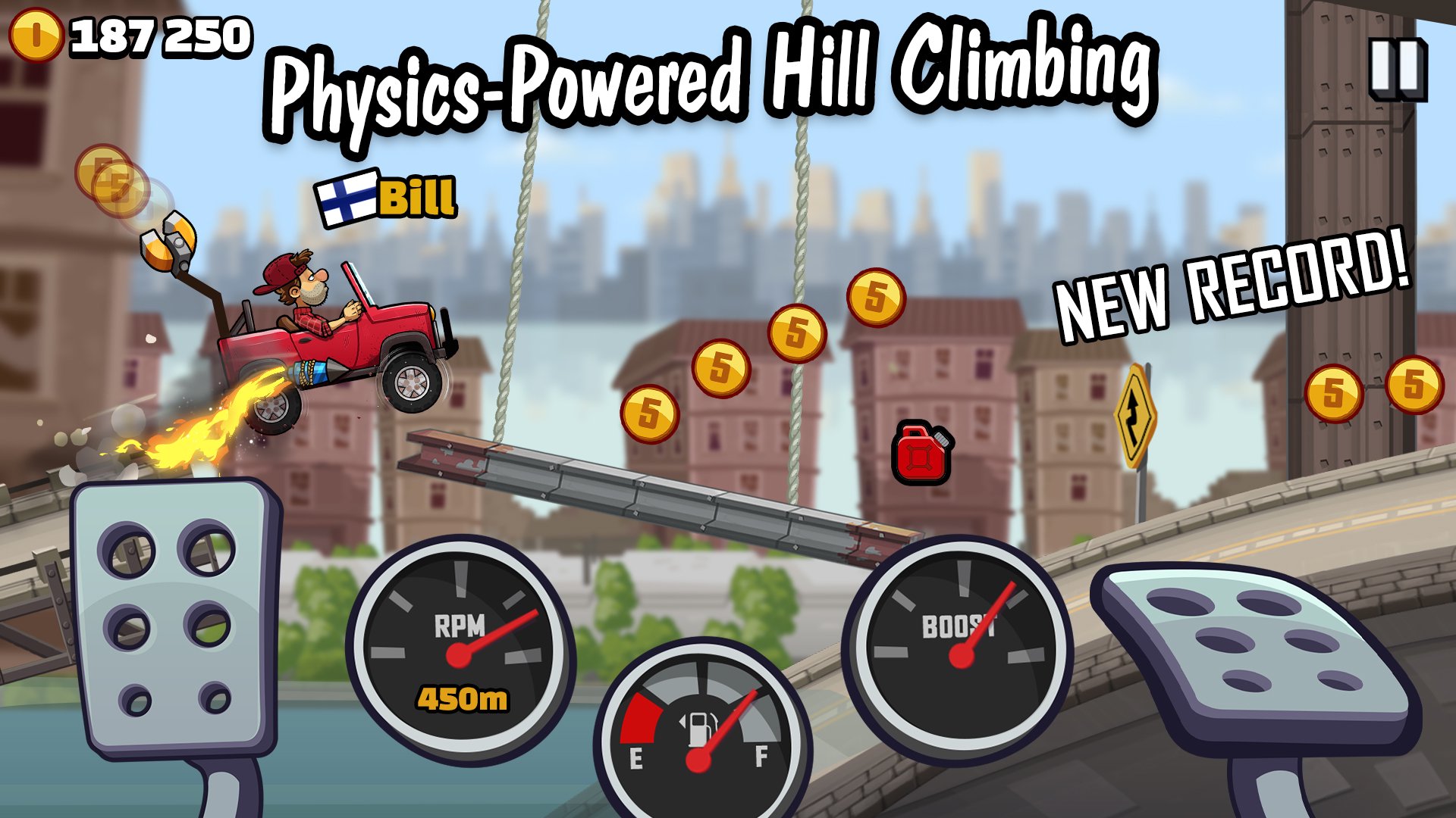 Hill Climb Racing 2 — мультиплеерная гонка на четверых